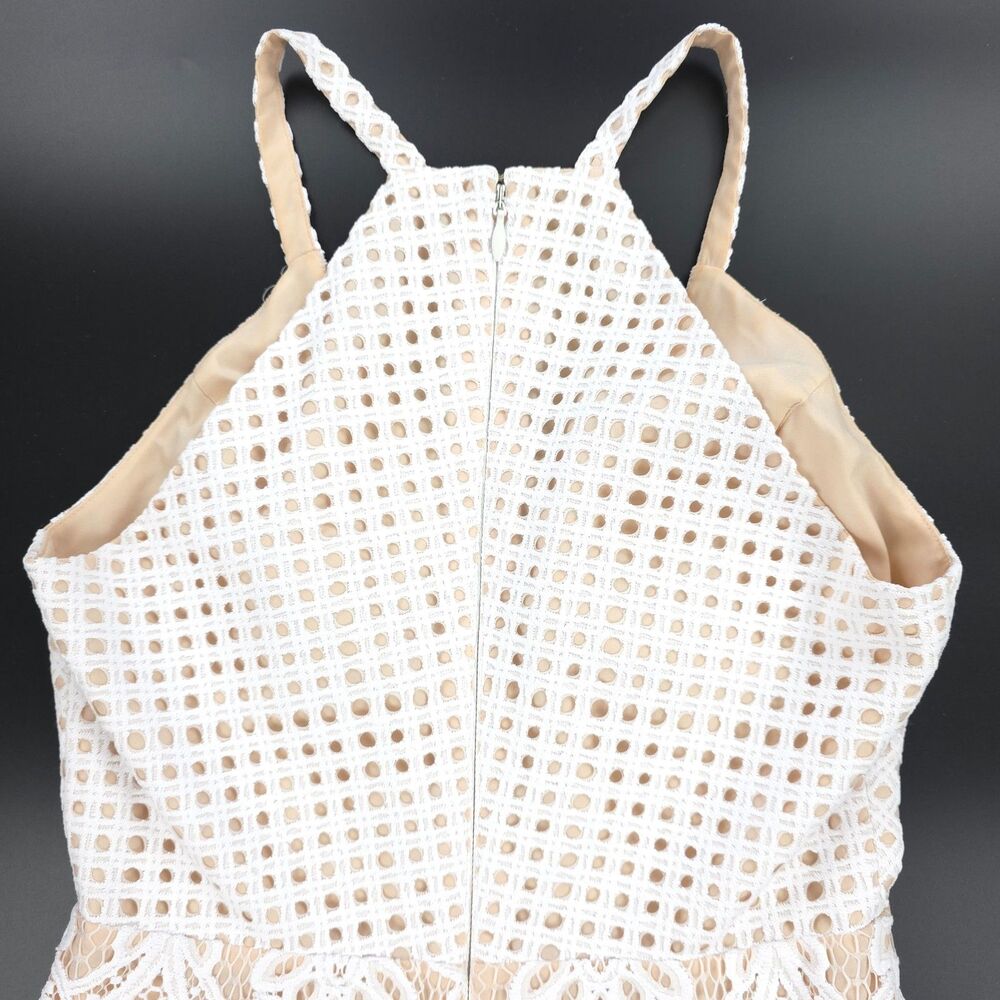 LILLY PULITZER Adella Engineered Exotic Lace Mini Dress Resort White Coquette 4 - Picture 7 of 14